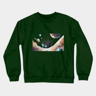 Ghost ship into the space Crewneck Sweatshirt